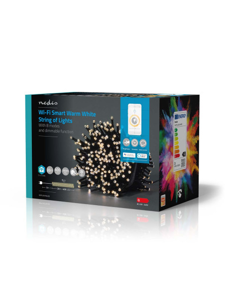 LED Décorative SmartLife  Corde  Wi-Fi  Blanc Chaud  400 LED's  20.0 m