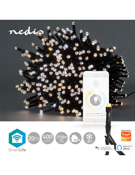 LED Décorative SmartLife  Corde  Wi-Fi  Blanc chaud à frais  400 LED's