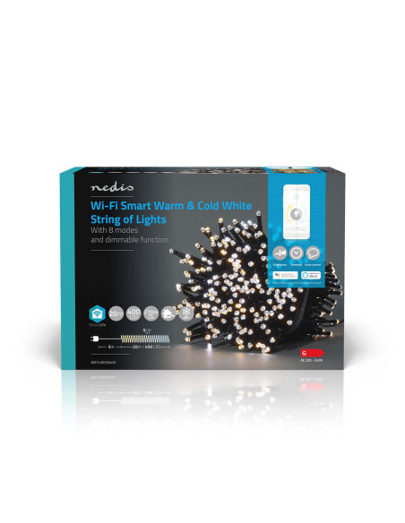 LED Décorative SmartLife  Corde  Wi-Fi  Blanc chaud à frais  400 LED's