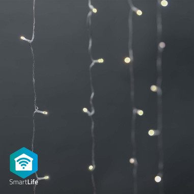 LED Décorative SmartLife  Rideau  Wi-Fi  Blanc chaud à frais  200 LED'