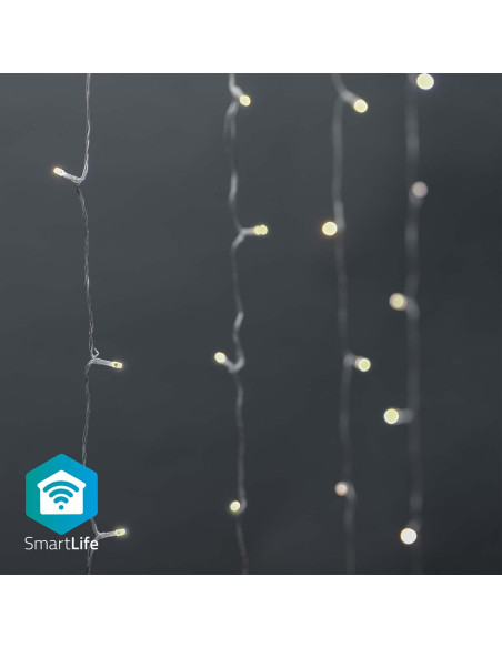 LED Décorative SmartLife  Rideau  Wi-Fi  Blanc chaud à frais  200 LED'