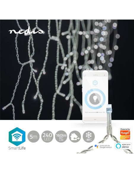 LED Décorative SmartLife  Stalactite  Wi-Fi  Blanc Froid  240 LED's  5