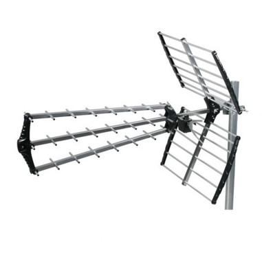 Pack HDSAT Antenne TNT Trinappe Prémontée gain 18 dB + JOHANSSON Kit Préampli de mât