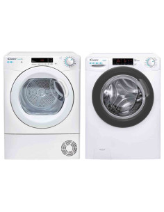 PACK CANDY Lave-linge frontal 10kg 1400trs/min + Sèche-Linge Frontal Condensation 10kg