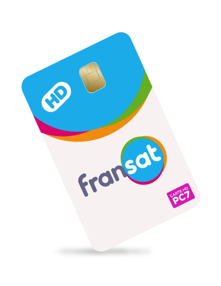 FRANSAT Décodeur TNT Satellite HD + Carte Viaccess FRANSAT PC7 Valable 4 ans - Chaine TF1 inclus - Eutelsat 5W