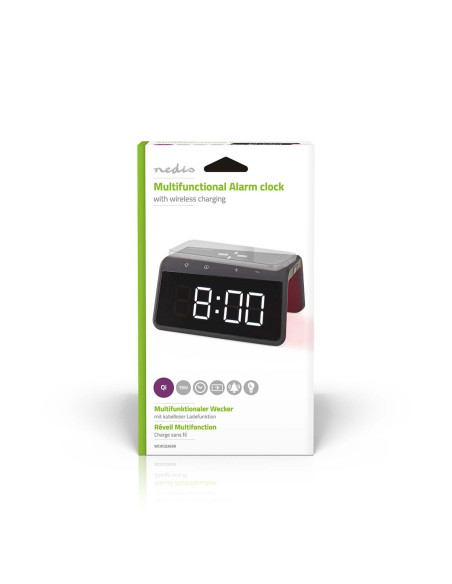 Réveil et Chargeur Sans Fil  Certifié Qi  5 / 7.5 / 10 / 15 W  USB-A M