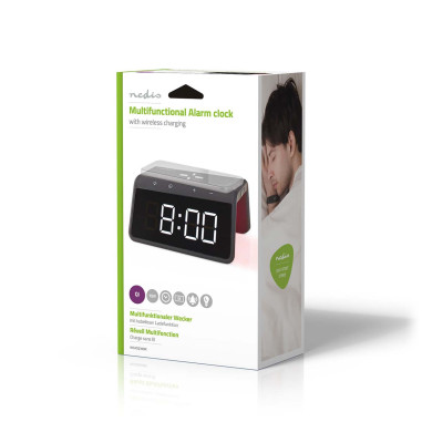 Réveil et Chargeur Sans Fil  Certifié Qi  5 / 7.5 / 10 / 15 W  USB-A M