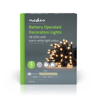 Lumières Décoratives  Corde  48 LED's  Blanc Chaud  3.60 m  Effets de