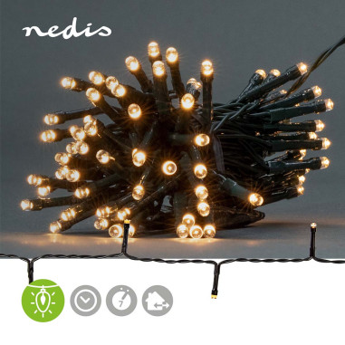 Lumières Décoratives  Corde  96 LED's  Blanc Chaud  7.20 m  Effets de
