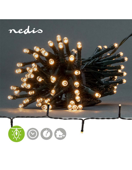 Lumières Décoratives  Corde  96 LED's  Blanc Chaud  7.20 m  Effets de