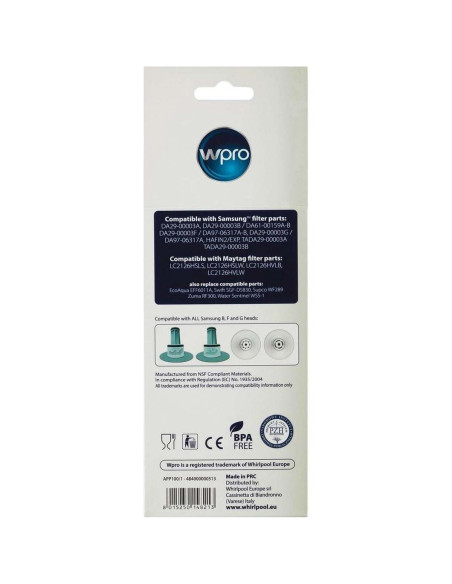 PACK WPRO x3 WPRO Filtre à eau pour Réfrigérateur APP100 Samsung