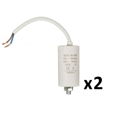 Pack FIXAPART 2 Condensateurs 8.0uf / 450 V + cable Condo fil 8 mf