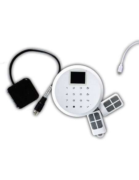 Pack Alarm Detect SX2 Alarme Rechargeable Sans Installation + Transmetteur Téléphonique Camping-Car Bateau Maison