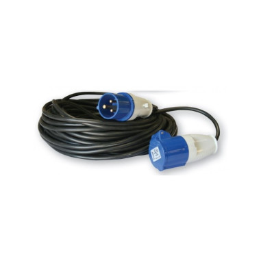 PACK ANTARION Rallonge Electrique 25m Prise P17 pour raccordement borne + Adaptateur P17/230V CEE 1.5M Protection IP20