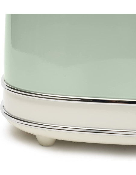 PACK ARIETE Cafetière Vintage Rétro + grille-pain acier Vert Vintage Rétro