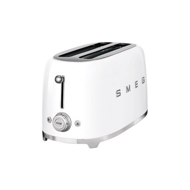 SMEG Grille-Pain 1500W 4 Tranches 3 Programmes Blanc