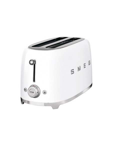 SMEG Grille-Pain 1500W 4 Tranches 3 Programmes Blanc