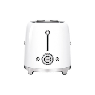 SMEG Grille-Pain 1500W 4 Tranches 3 Programmes Blanc