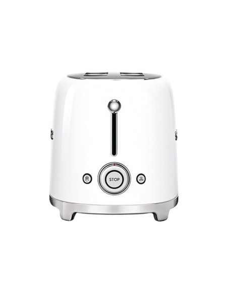 SMEG Grille-Pain 1500W 4 Tranches 3 Programmes Blanc