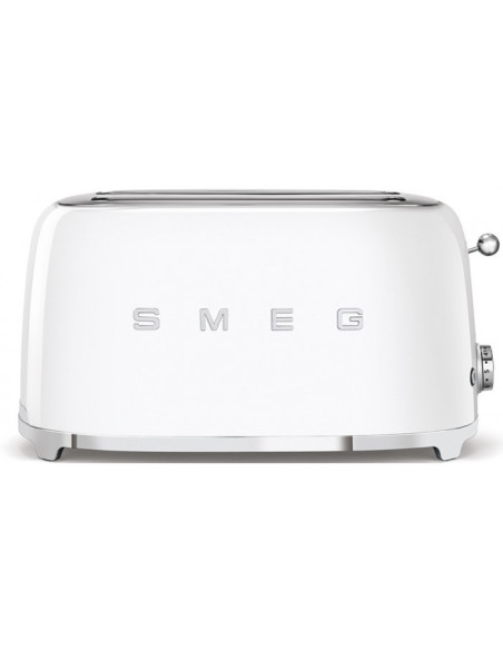 SMEG Grille-Pain 1500W 4 Tranches 3 Programmes Blanc