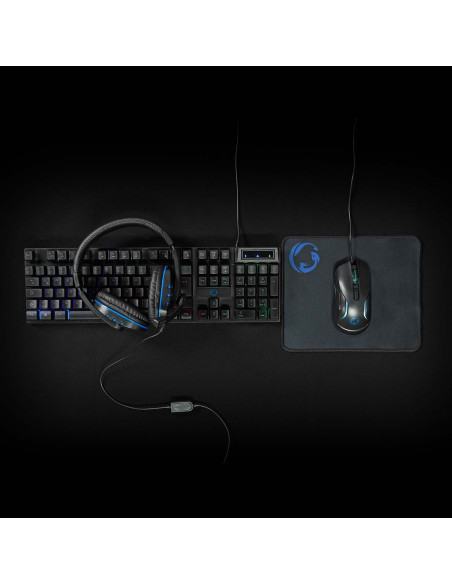 Combo de jeu kit  5-en-1  Clavier, casque, souris et tapis de souris