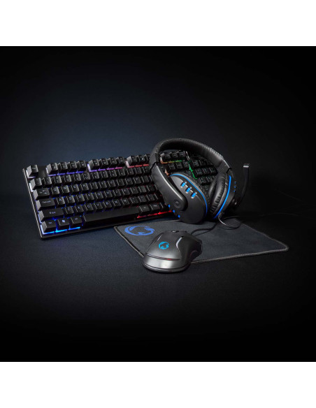 Combo de jeu kit  5-en-1  Clavier, casque, souris et tapis de souris