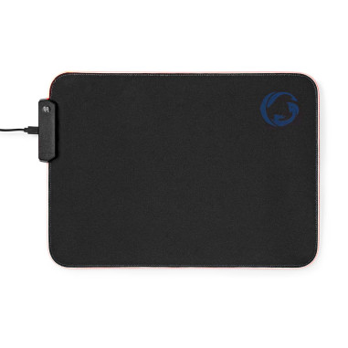 Tapis de souris de jeu  Caoutchouc / Microfibre  Noir