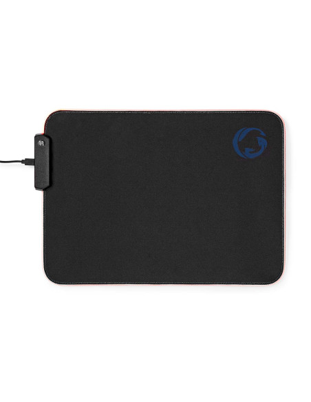 Tapis de souris de jeu  Caoutchouc / Microfibre  Noir