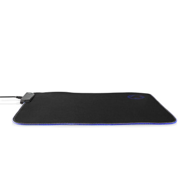 Tapis de souris de jeu  Caoutchouc / Microfibre  Noir