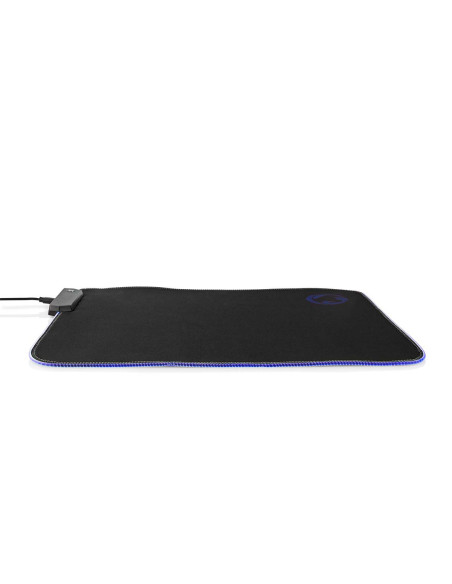 Tapis de souris de jeu  Caoutchouc / Microfibre  Noir