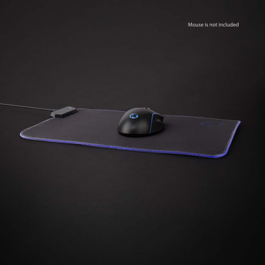 Tapis de souris de jeu  Caoutchouc / Microfibre  Noir
