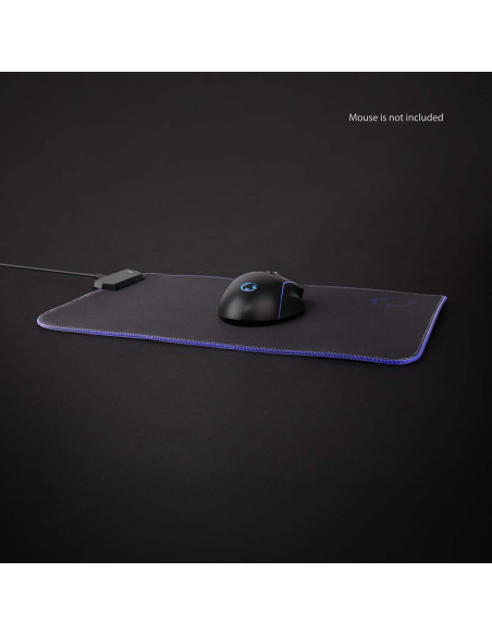 Tapis de souris de jeu  Caoutchouc / Microfibre  Noir
