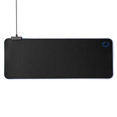 Tapis de souris de jeu  Caoutchouc / Microfibre  Noir