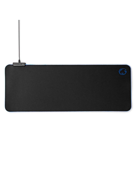 Tapis de souris de jeu  Caoutchouc / Microfibre  Noir