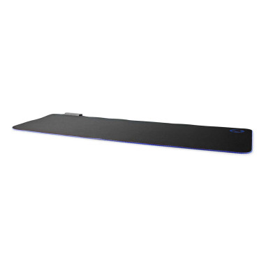 Tapis de souris de jeu  Caoutchouc / Microfibre  Noir