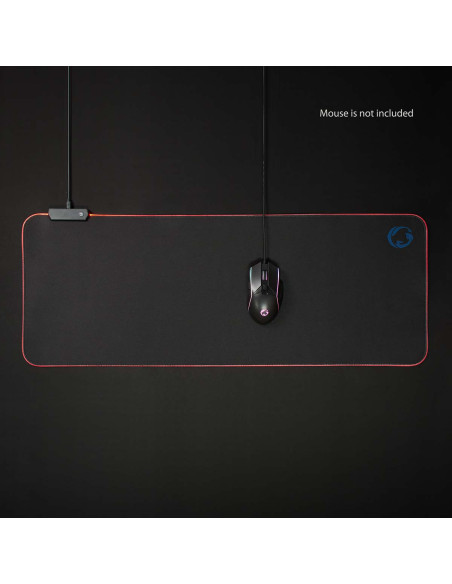 Tapis de souris de jeu  Caoutchouc / Microfibre  Noir