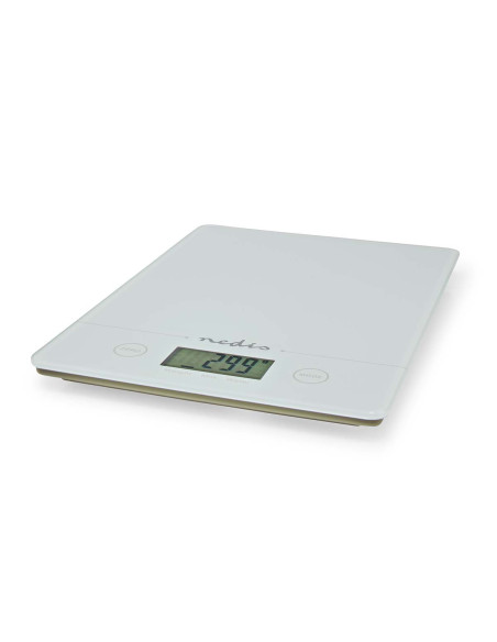 Balance de cuisine  Numérique  Plastique / Verre  Pile CR 2032  Blanc