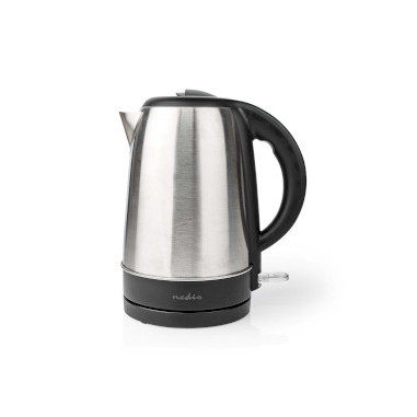 Pack NEDIS Bouilloire Electrique 1,7L Aluminium Inox 2200W+Grille-Pain 2 Fentes 1050W Gris Acier Inoxydable