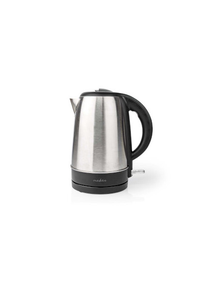 Pack NEDIS Bouilloire Electrique 1,7L Aluminium Inox 2200W+Grille-Pain 2 Fentes 1050W Gris Acier Inoxydable