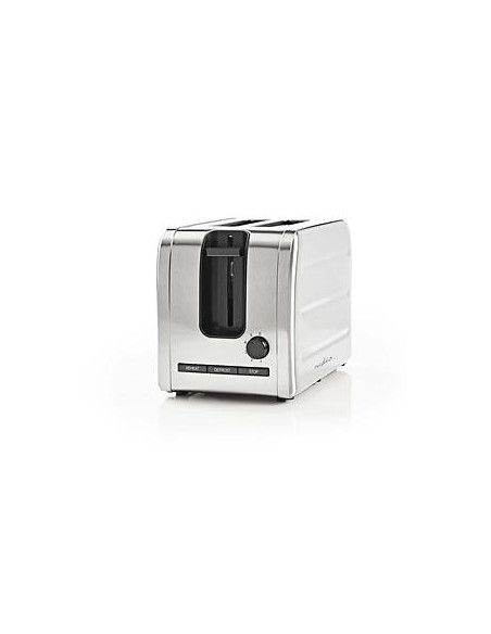 Pack NEDIS Bouilloire Electrique 1,7L Aluminium Inox 2200W+Grille-Pain 2 Fentes 1050W Gris Acier Inoxydable