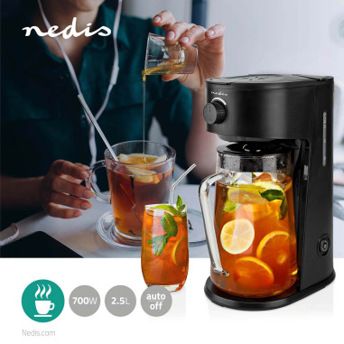 Machine à Café et à Thé Glacés  Filtre a café  2.5 l  6 Tasses  Noir