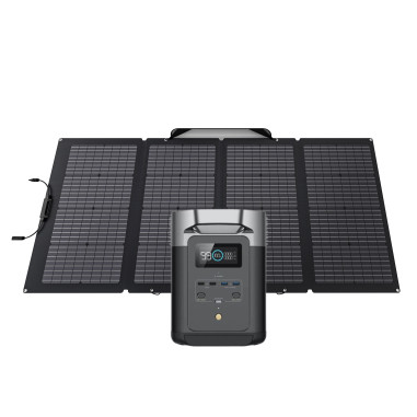 PACK ECOFLOW DELTA 2 Station d'énergie portable + panneau solaire portable et pliable 220W Camping