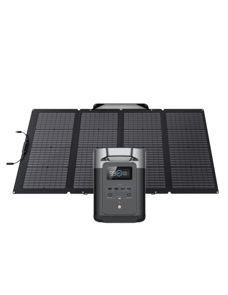 PACK ECOFLOW DELTA 2 Station d'énergie portable + panneau solaire portable et pliable 220W Camping