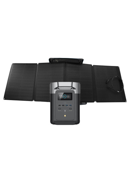 PACK ECOFLOW DELTA 2 Station d'énergie portable + panneau solaire portable et pliable 110W Camping