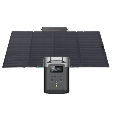 PACK ECOFLOW DELTA 2 Station d'énergie portable + panneau solaire ultra-puissant portable et pliable 400W Camping