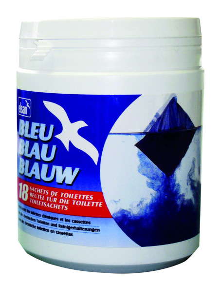 ELSAN 18 Sachets Pré-Dosés Bleus Soluble Additif Sanitaire Camping