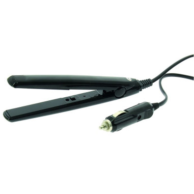 INCASA PACK Sèche Cheveux 12 Volts Manche Repliable + Fer A Lisser de Voyage 12 Volts Prise Allume Cigare Camping-car Bateau