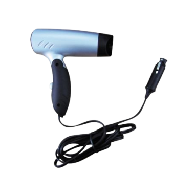 INCASA PACK Sèche Cheveux 12 Volts Manche Repliable + Fer A Lisser de Voyage 12 Volts Prise Allume Cigare Camping-car Bateau