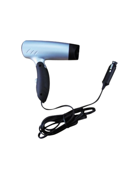 INCASA PACK Sèche Cheveux 12 Volts Manche Repliable + Fer A Lisser de Voyage 12 Volts Prise Allume Cigare Camping-car Bateau