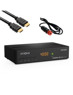 PACK STRONG SRT 7408 Décodeur Satellite ASTRA HD + Carte TNTSAT + Câble HDMI Longueur 2m + Cable 12V